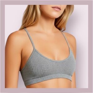 Free People Intimately Heather Gray Seamless BabyRacerback Brami